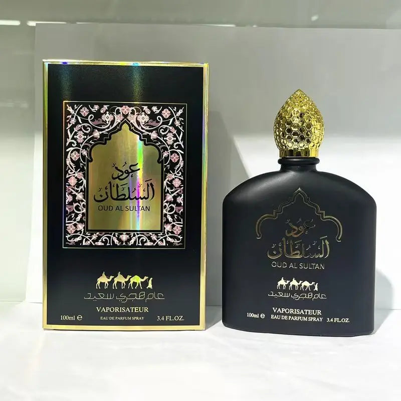 100ML 3.4FL.OZ Oud Al Sultan Arabian Perfume Unisex Strong Fruity Floral Fragrance Eau De Parfum Long Lasting for Women & Men